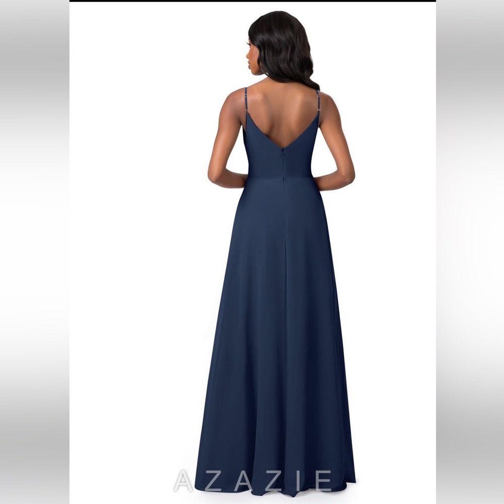 Azazie Navy Blue Wedding Dress - Picture 2 of 6